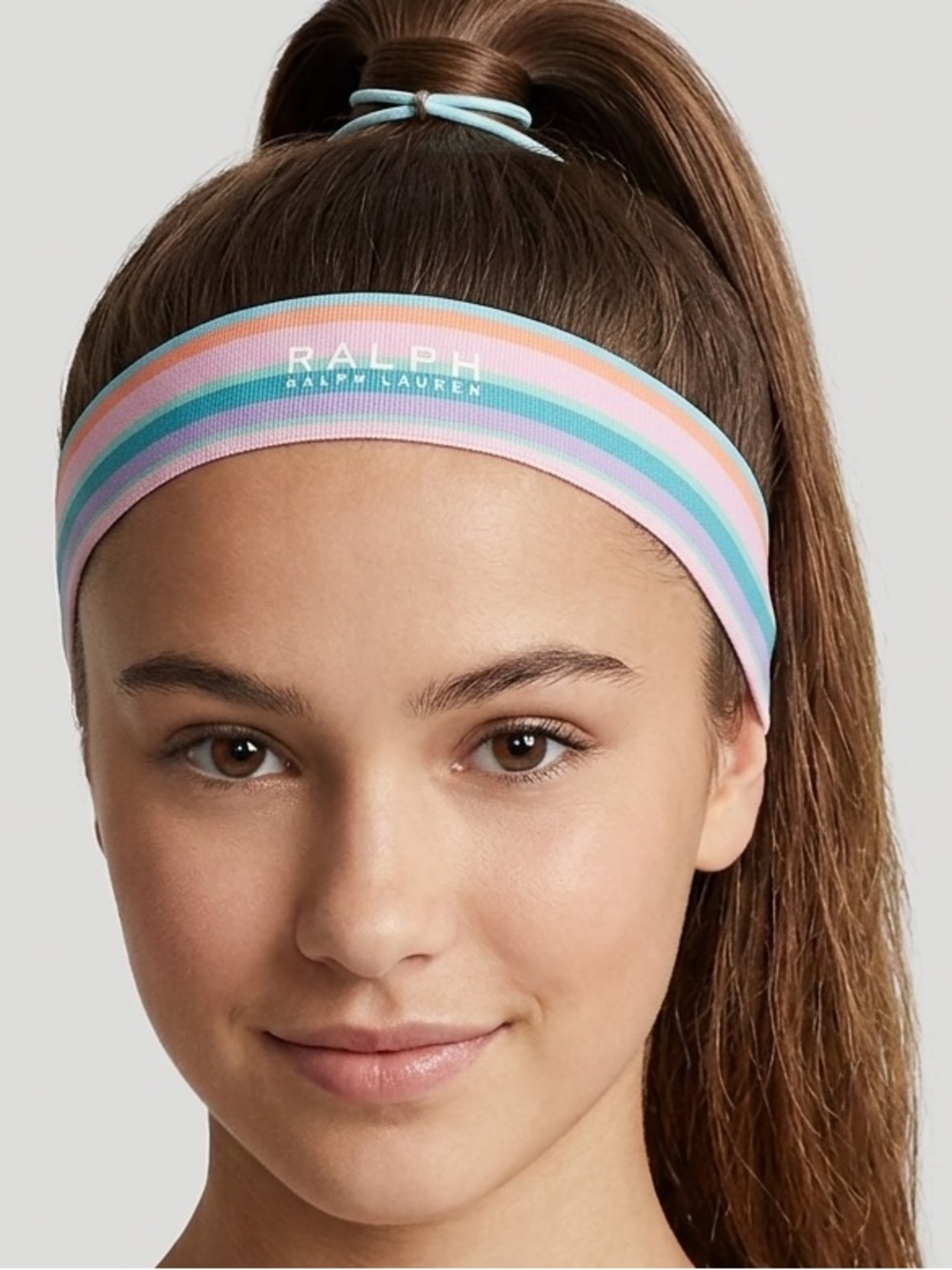 Ralph Lauren Pink, Blue & Mint Striped Headband-Vintage 90s